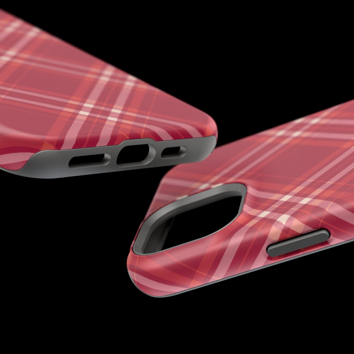 Crimson Crosshatch MagSafe iPhone Case - BOGO Cases
