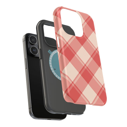Crimson Crosshatch MagSafe iPhone Case - BOGO Cases