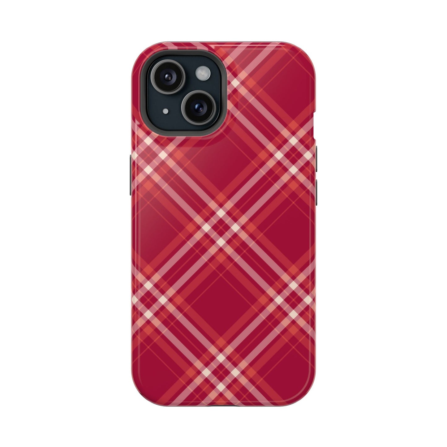 Crimson Crosshatch MagSafe iPhone Case - BOGO Cases