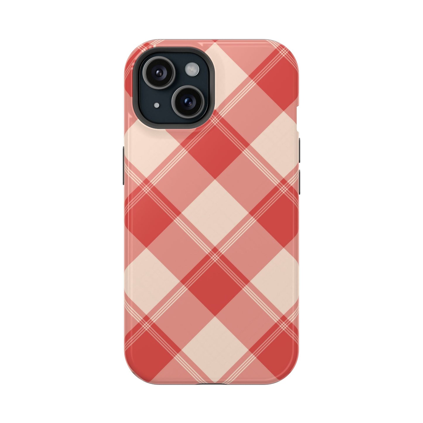 Crimson Crosshatch MagSafe iPhone Case - BOGO Cases