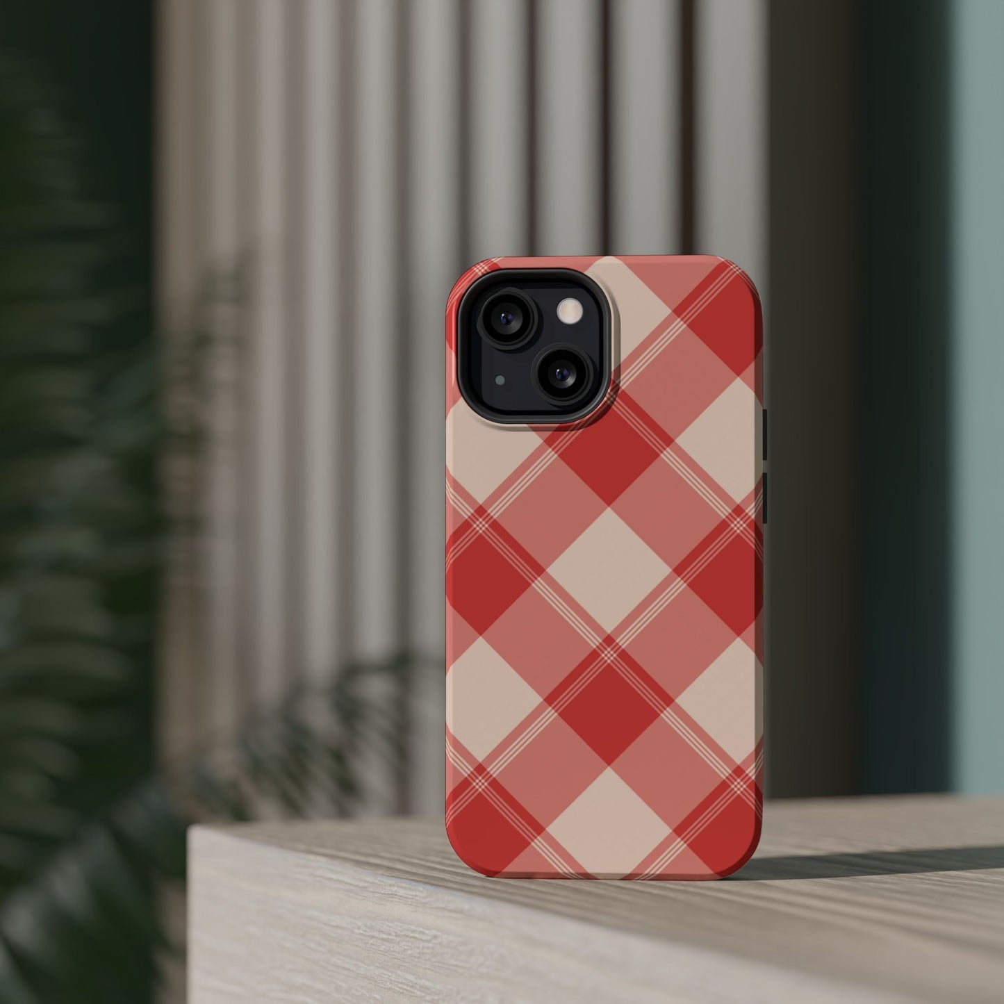 Crimson Crosshatch MagSafe iPhone Case - BOGO Cases