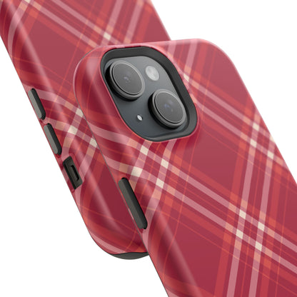 Crimson Crosshatch MagSafe iPhone Case - BOGO Cases
