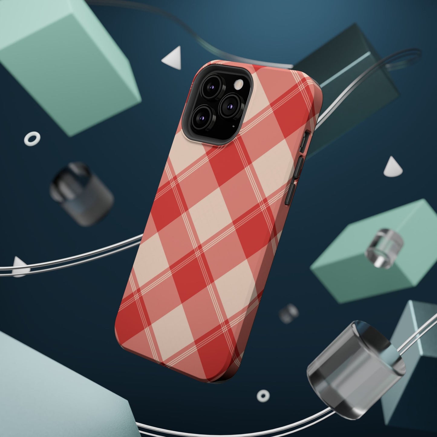 Crimson Crosshatch MagSafe iPhone Case - BOGO Cases