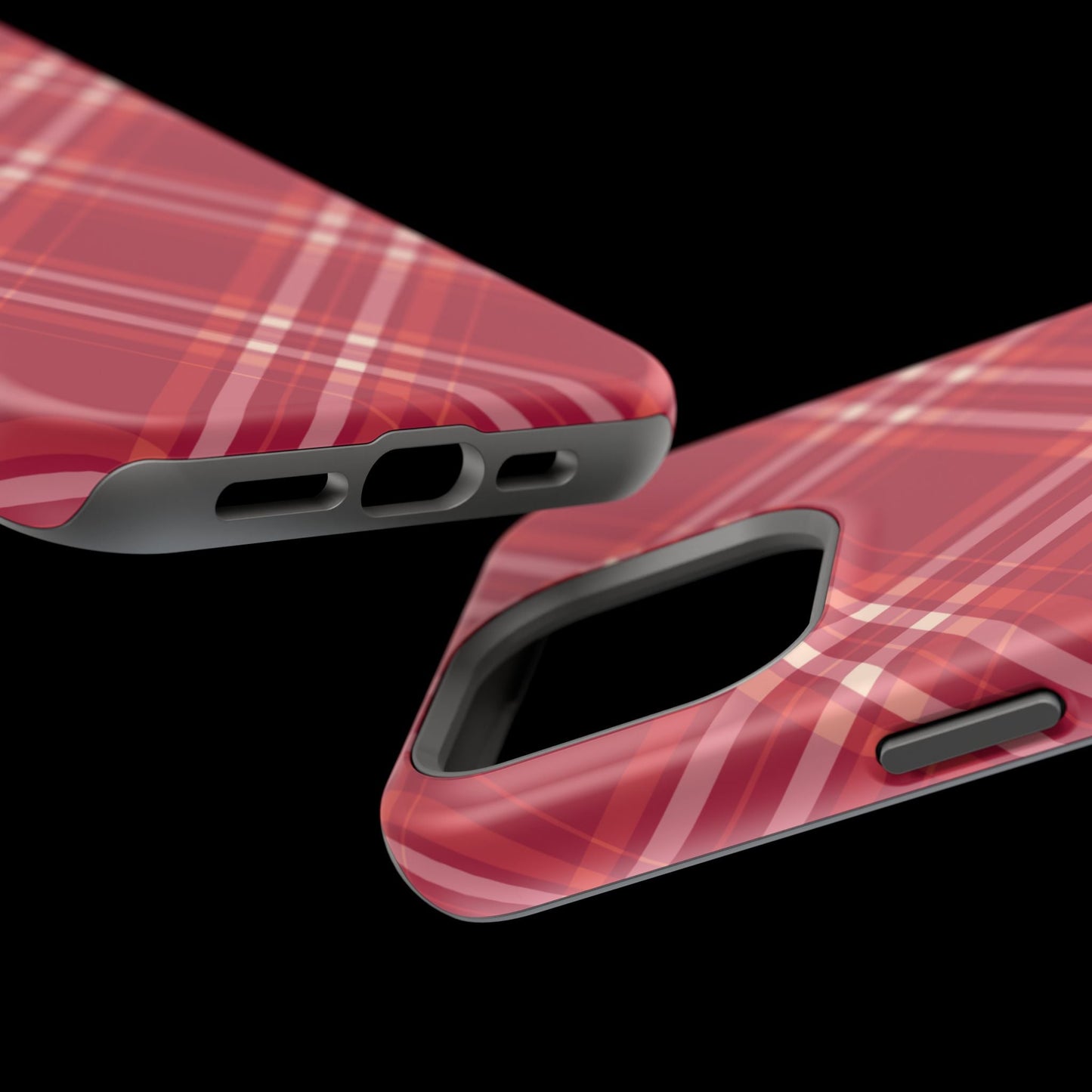 Crimson Crosshatch MagSafe iPhone Case - BOGO Cases