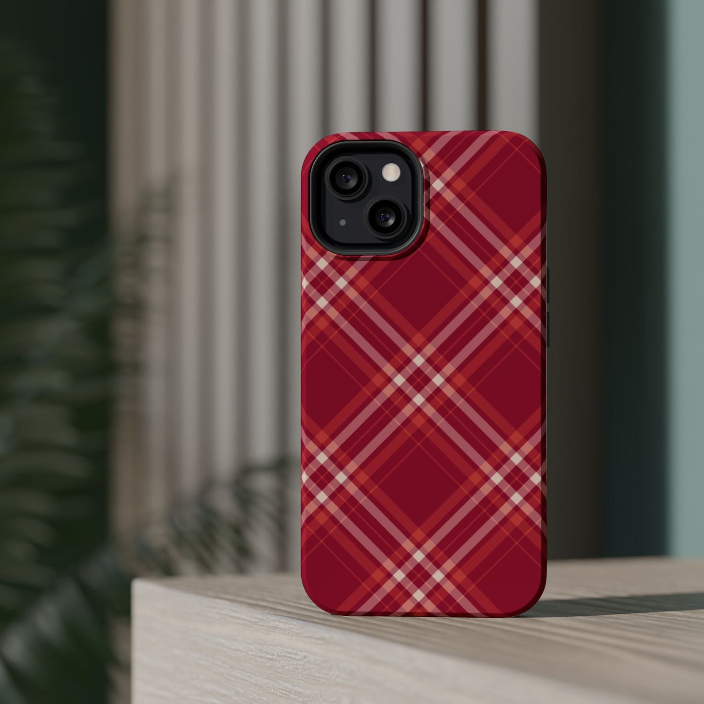 Crimson Crosshatch MagSafe iPhone Case - BOGO Cases