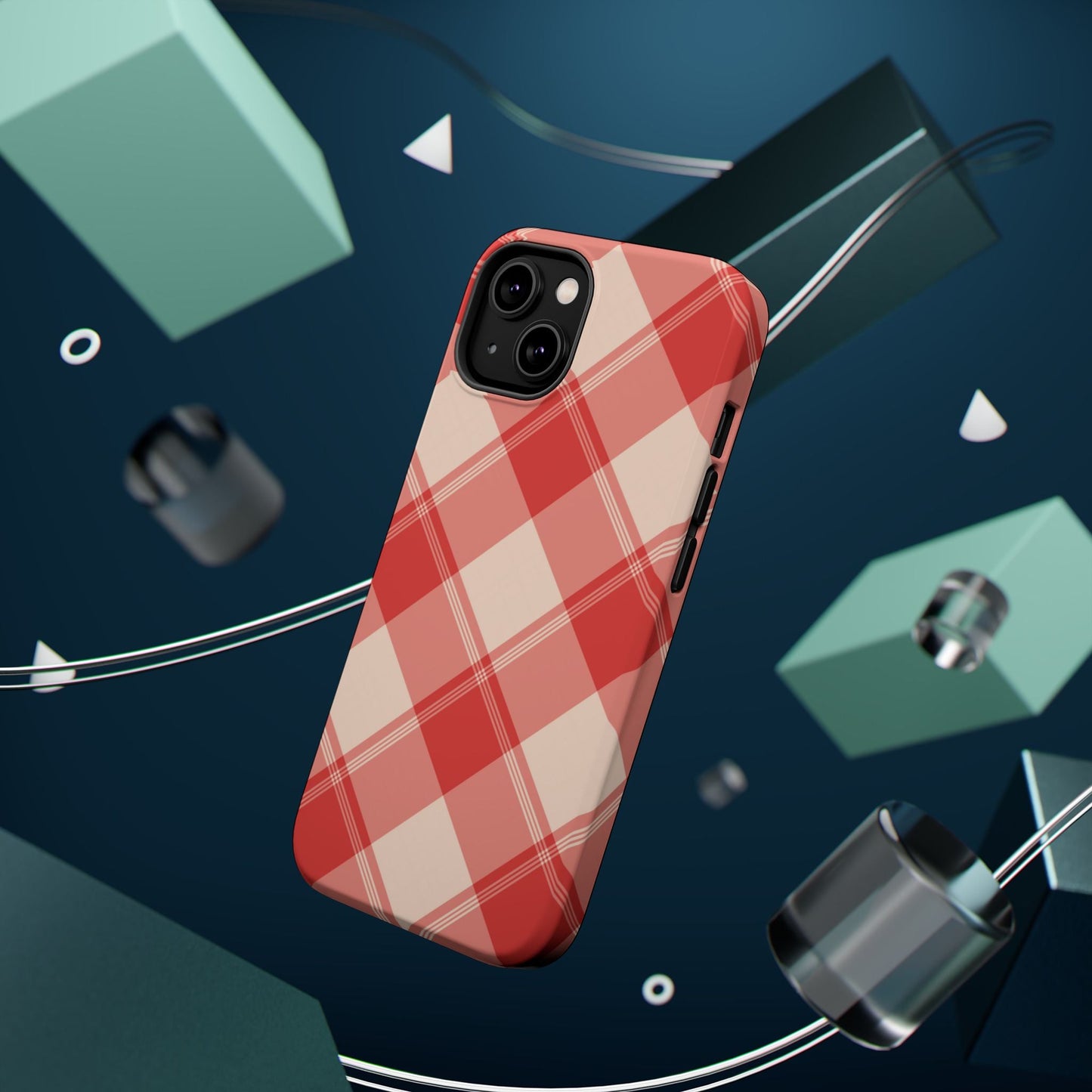 Crimson Crosshatch MagSafe iPhone Case - BOGO Cases