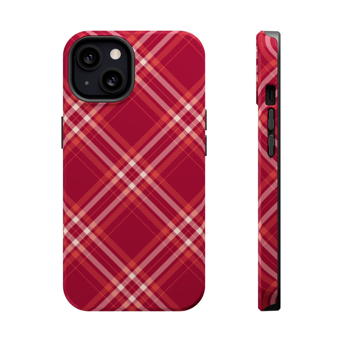 Crimson Crosshatch MagSafe iPhone Case - BOGO Cases