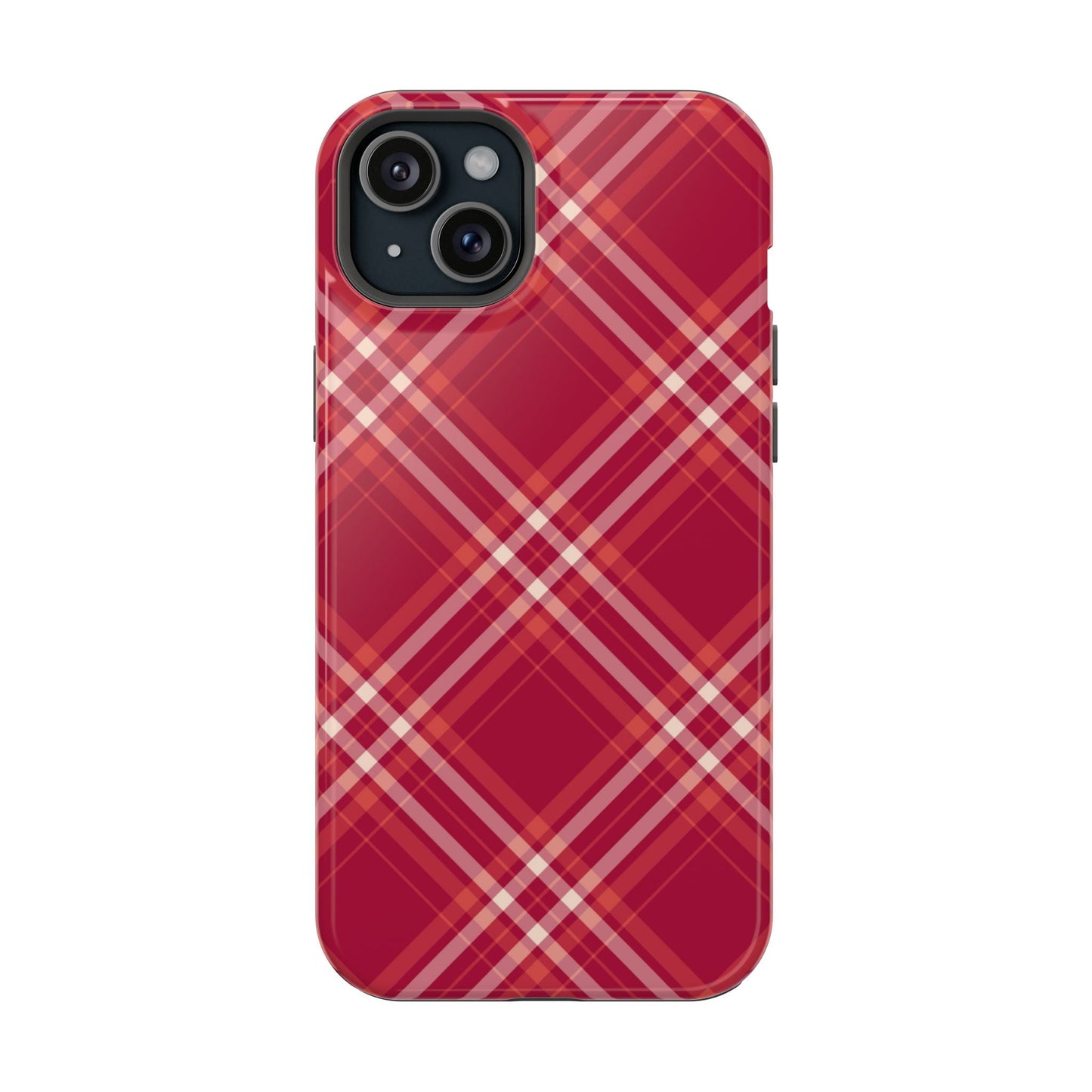 Crimson Crosshatch MagSafe iPhone Case - BOGO Cases