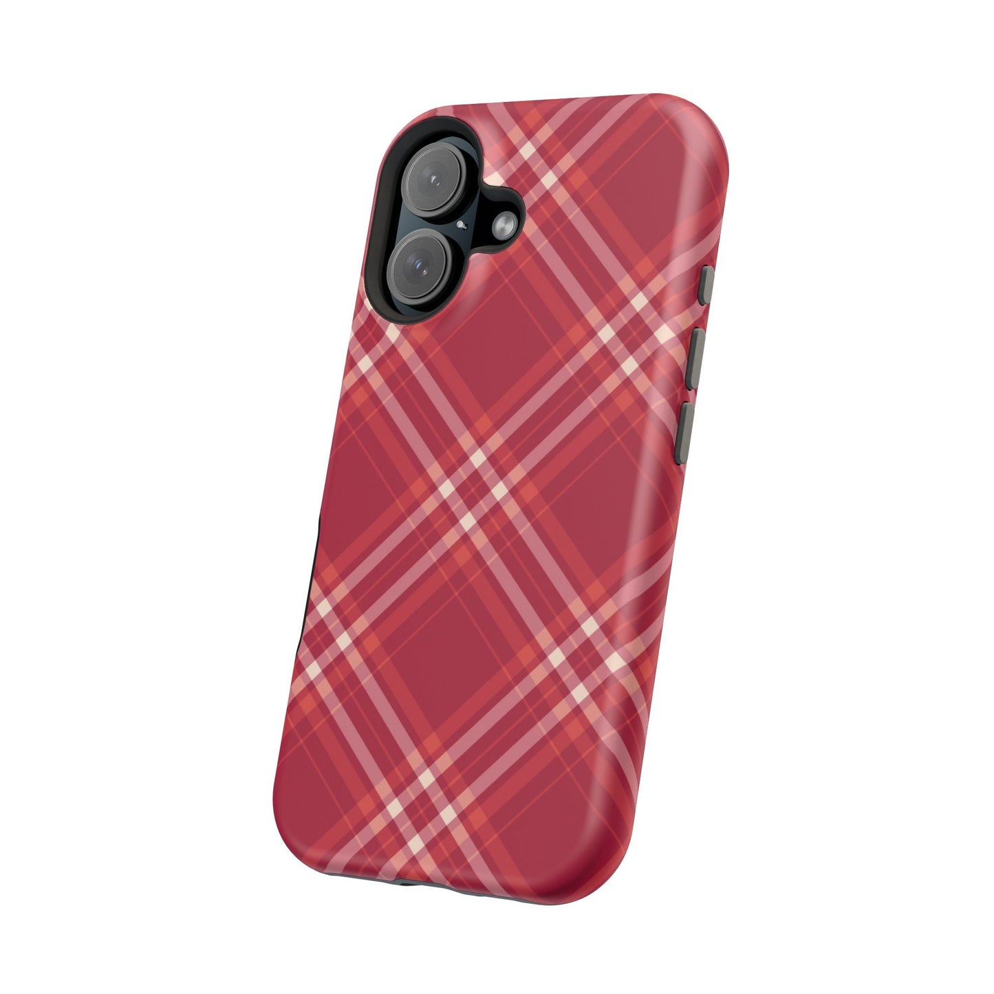 Crimson Crosshatch MagSafe iPhone Case - BOGO Cases