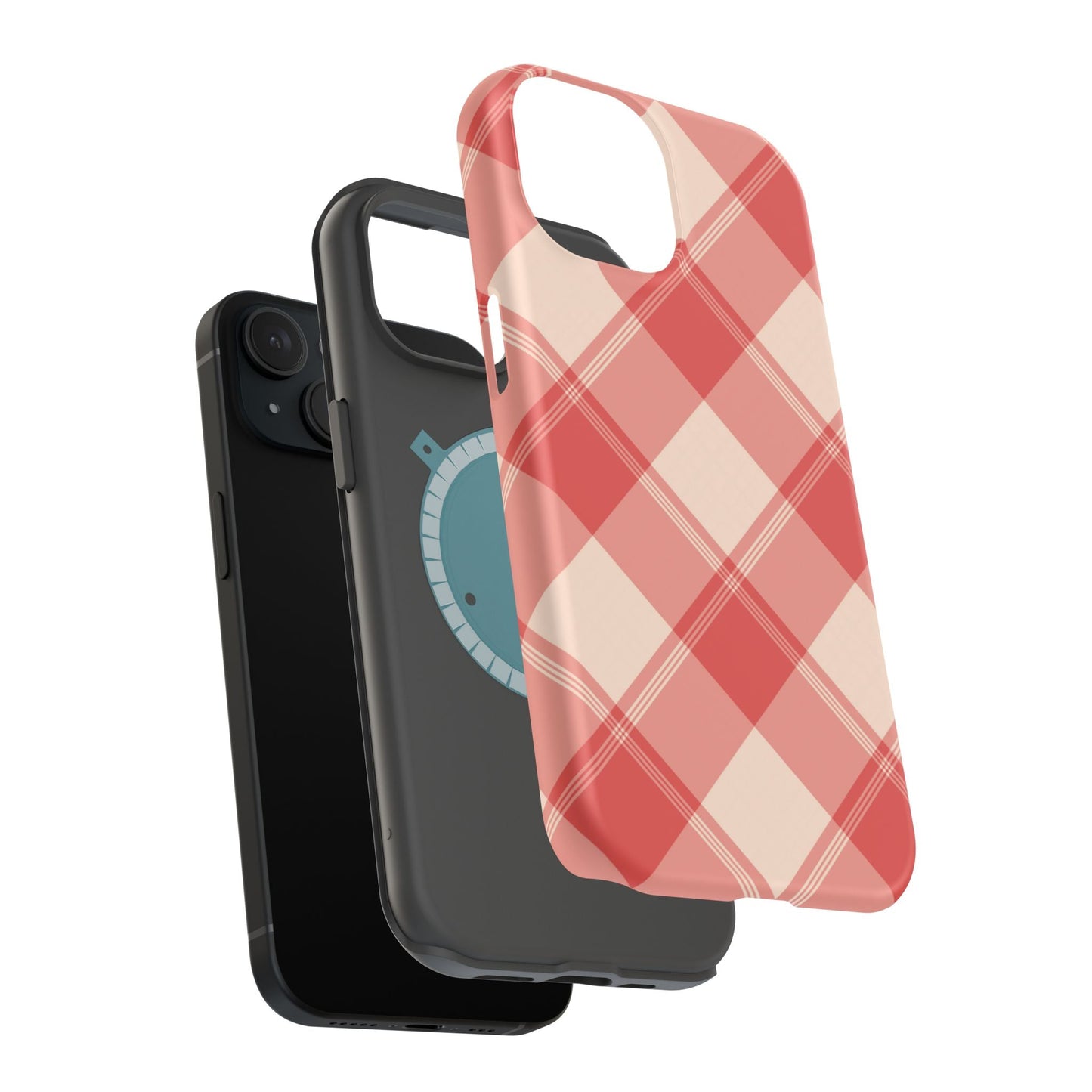 Crimson Crosshatch MagSafe iPhone Case - BOGO Cases