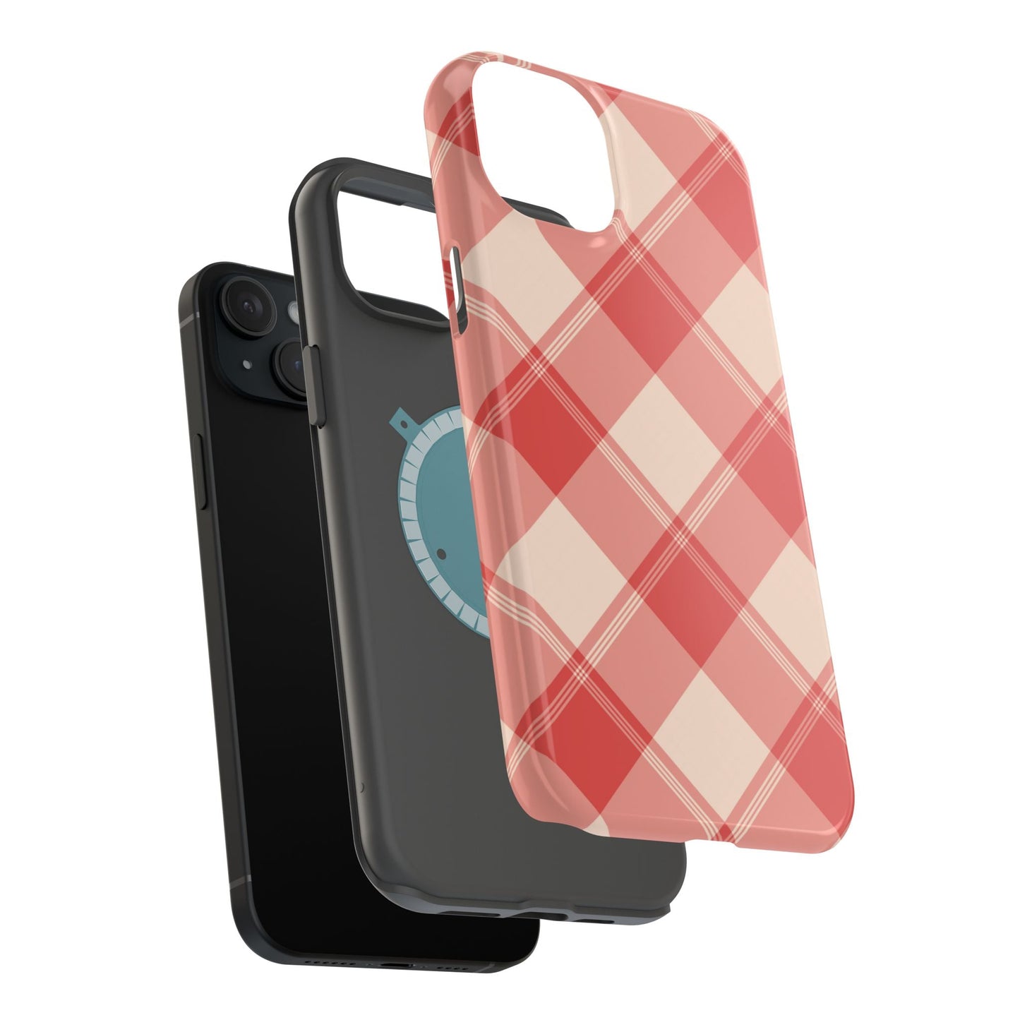Crimson Crosshatch MagSafe iPhone Case - BOGO Cases