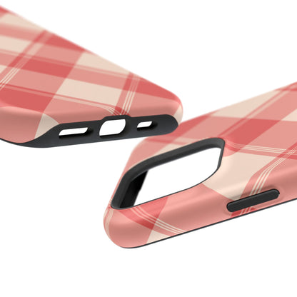 Crimson Crosshatch MagSafe iPhone Case - BOGO Cases