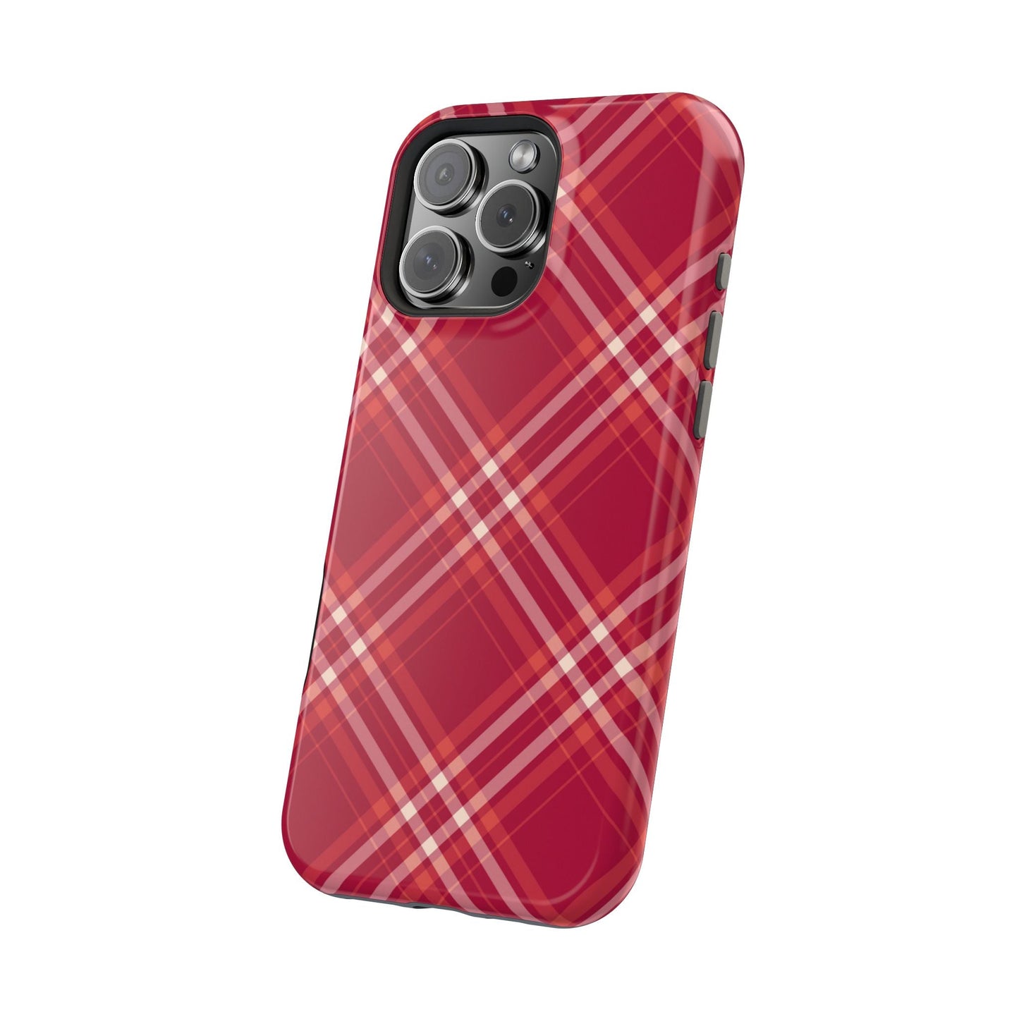 Crimson Crosshatch MagSafe iPhone Case - BOGO Cases