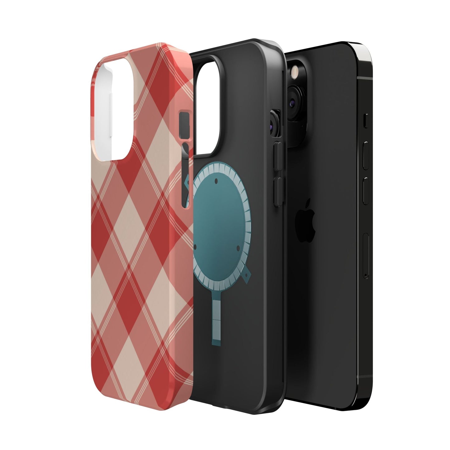 Crimson Crosshatch MagSafe iPhone Case - BOGO Cases