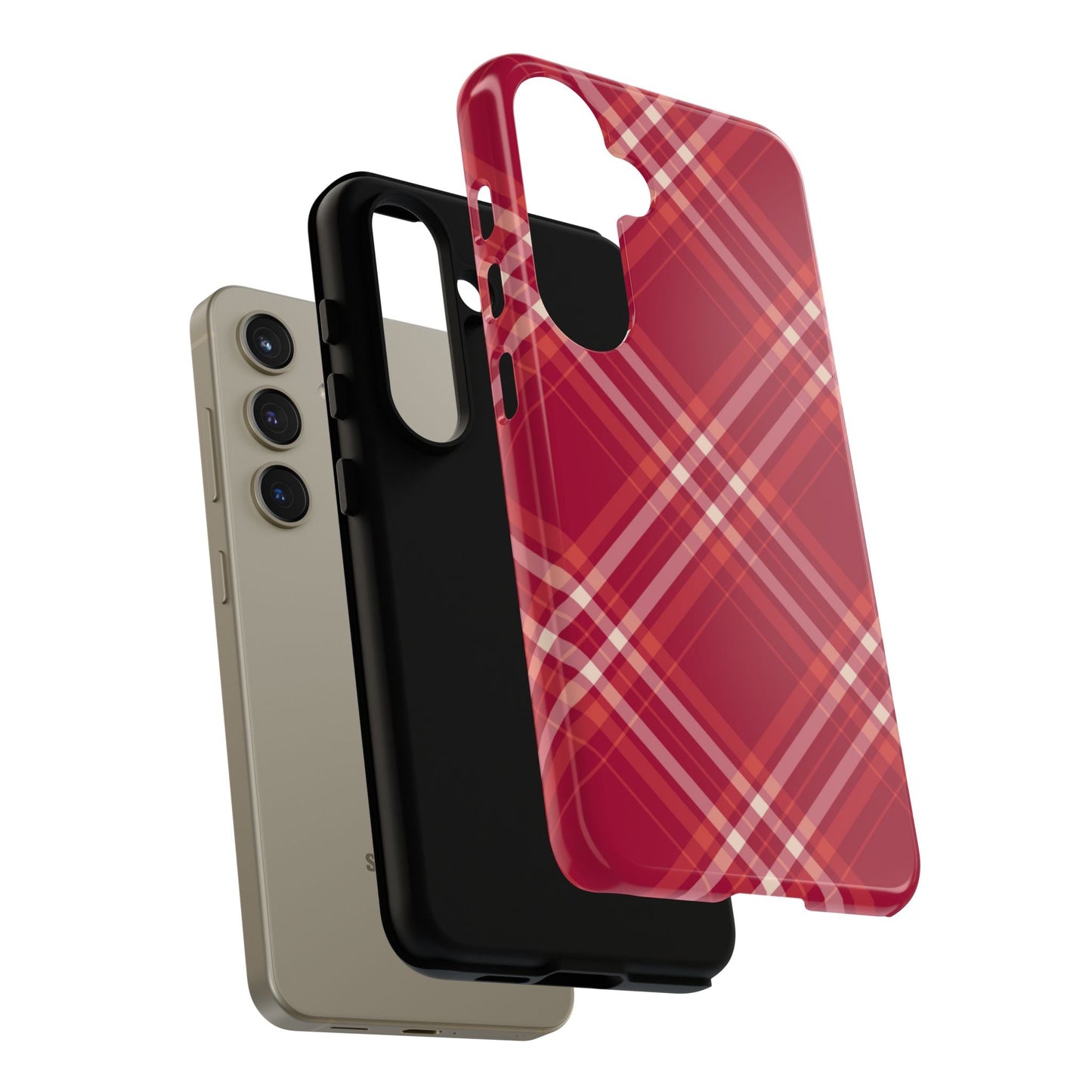 Crimson Crosshatch Samsung Galaxy Case - BOGO Cases
