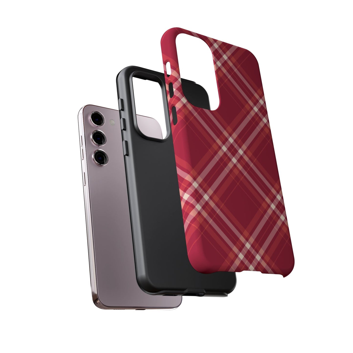 Crimson Crosshatch Samsung Galaxy Case - BOGO Cases