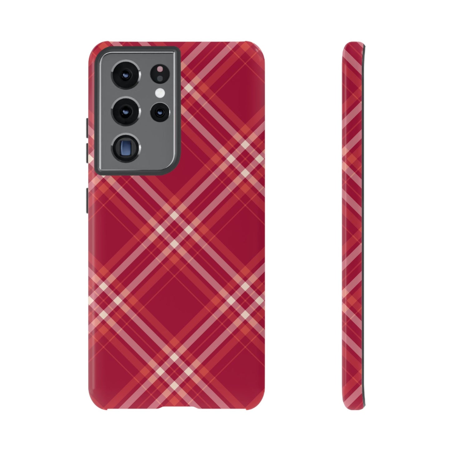 Crimson Crosshatch Samsung Galaxy Case - BOGO Cases