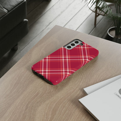 Crimson Crosshatch Samsung Galaxy Case - BOGO Cases