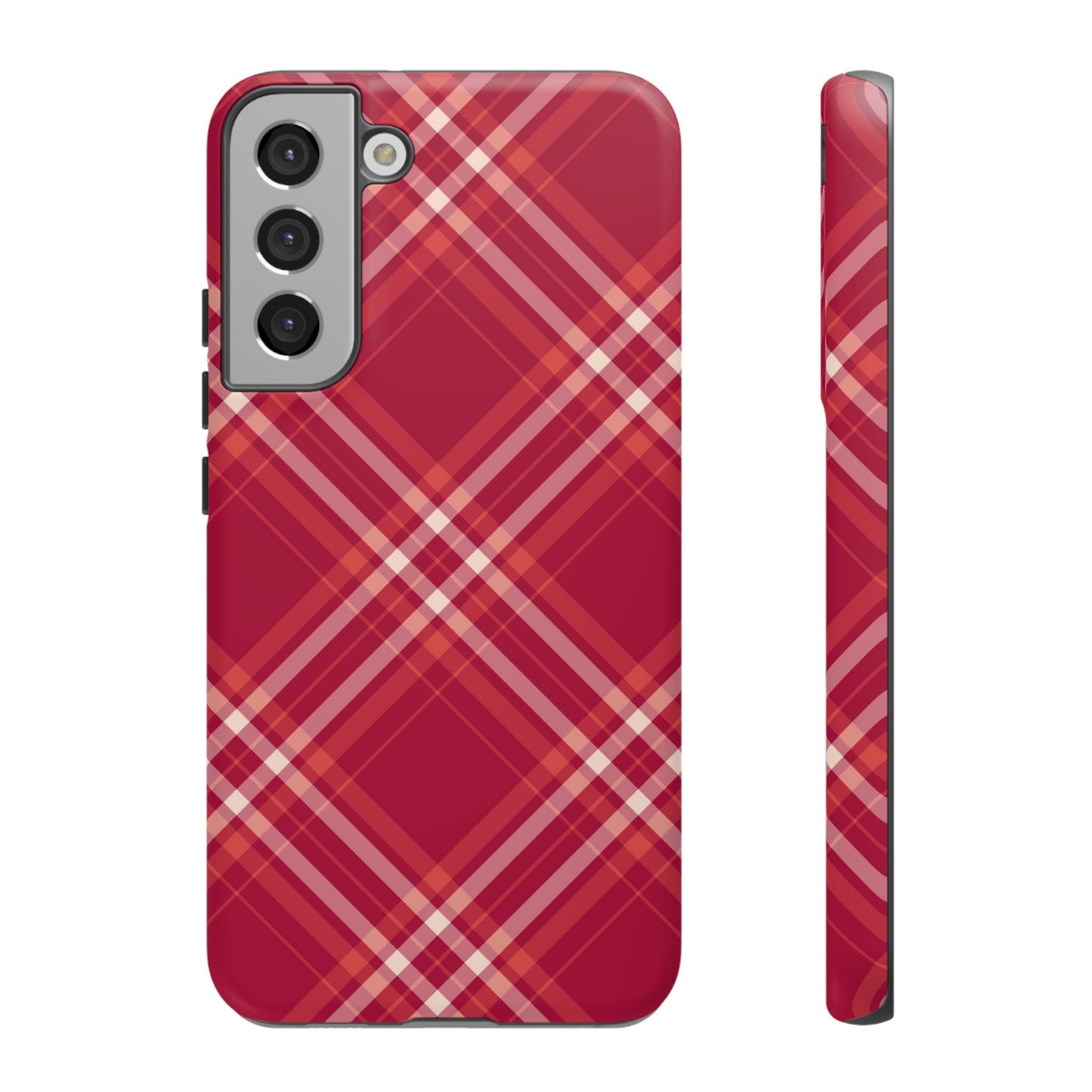 Crimson Crosshatch Samsung Galaxy Case - BOGO Cases