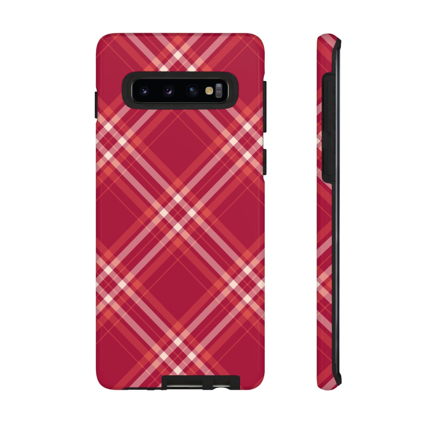 Crimson Crosshatch Samsung Galaxy Case - BOGO Cases