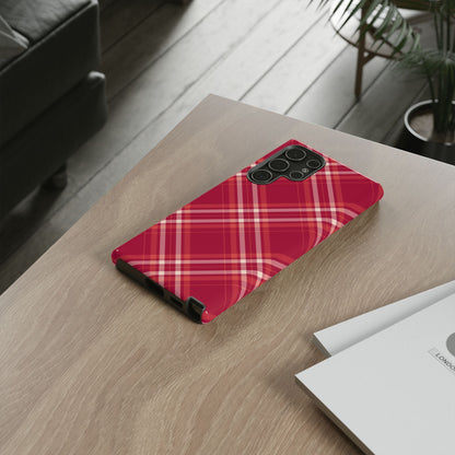 Crimson Crosshatch Samsung Galaxy Case - BOGO Cases