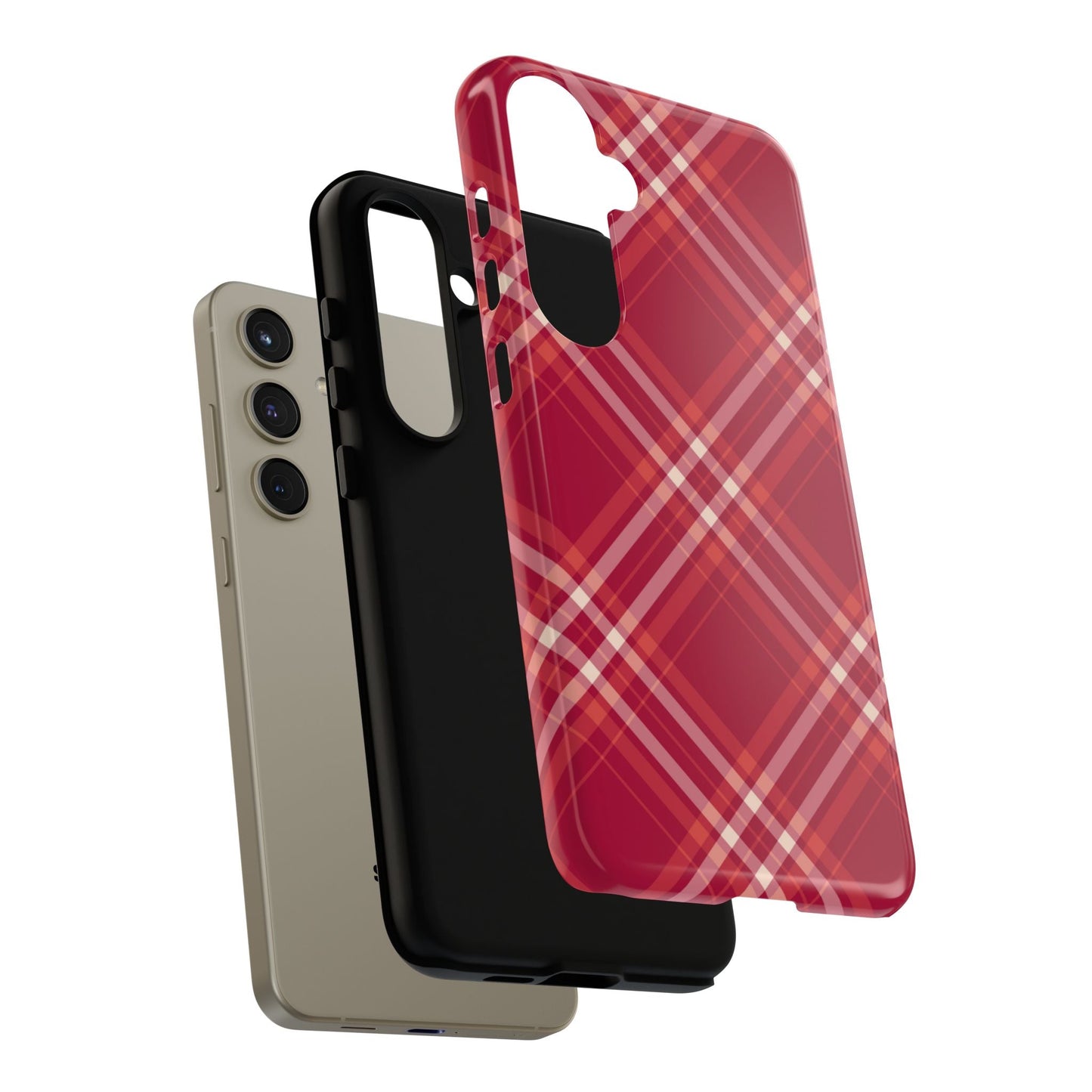 Crimson Crosshatch Samsung Galaxy Case - BOGO Cases