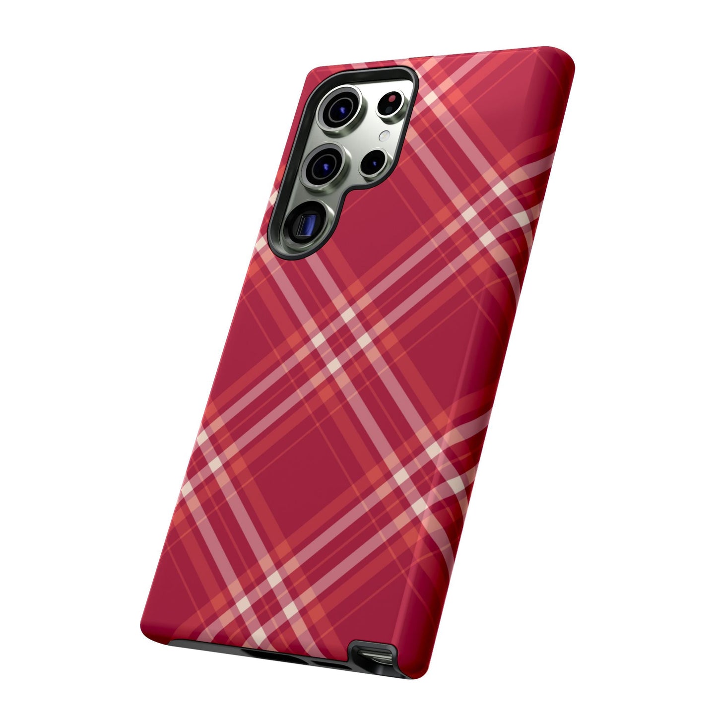 Crimson Crosshatch Samsung Galaxy Case - BOGO Cases