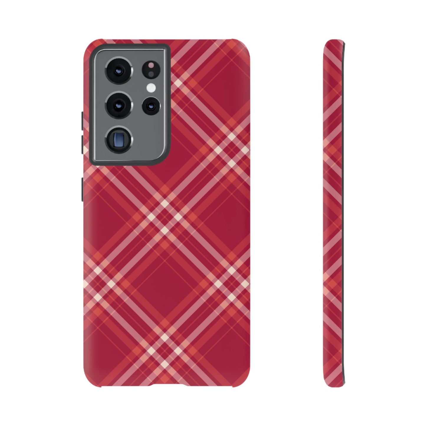 Crimson Crosshatch Samsung Galaxy Case - BOGO Cases