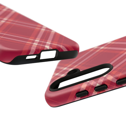 Crimson Crosshatch Samsung Galaxy Case - BOGO Cases