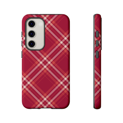 Crimson Crosshatch Samsung Galaxy Case - BOGO Cases
