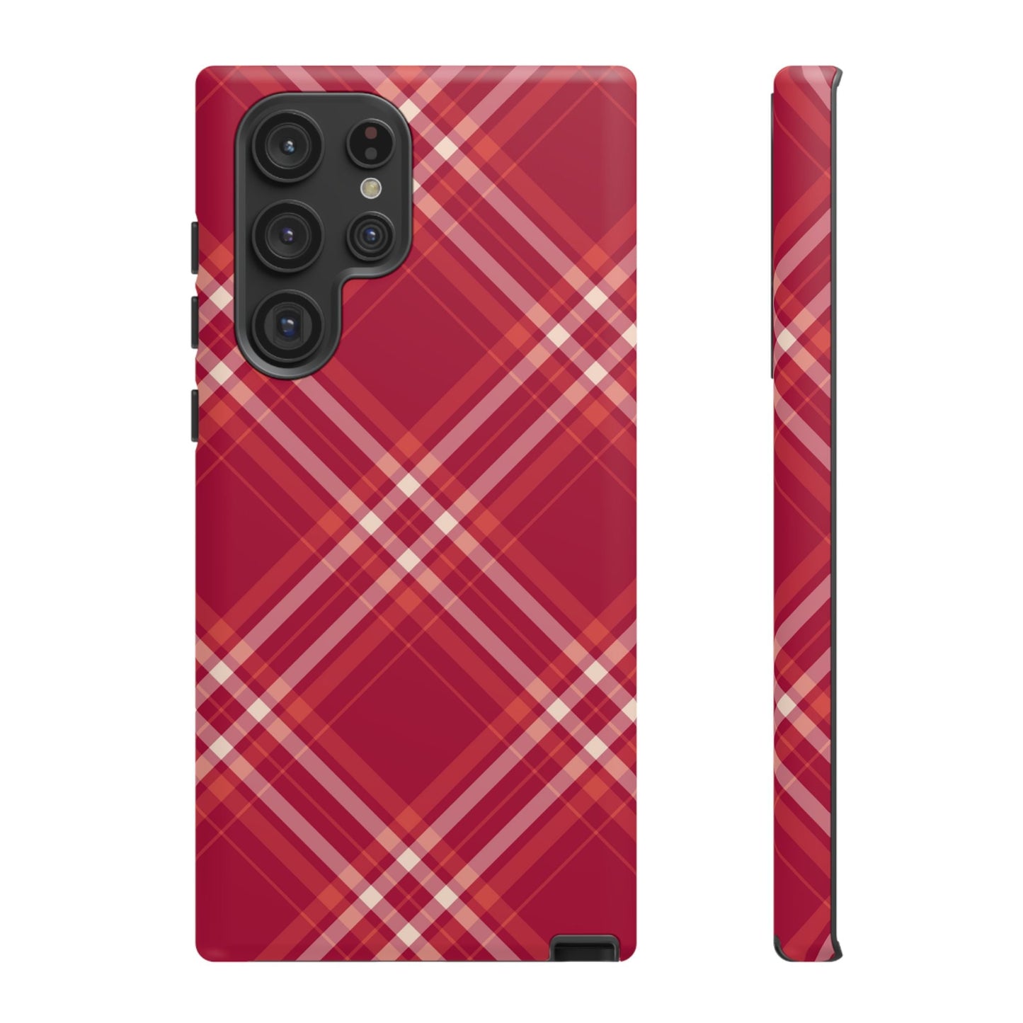 Crimson Crosshatch Samsung Galaxy Case - BOGO Cases