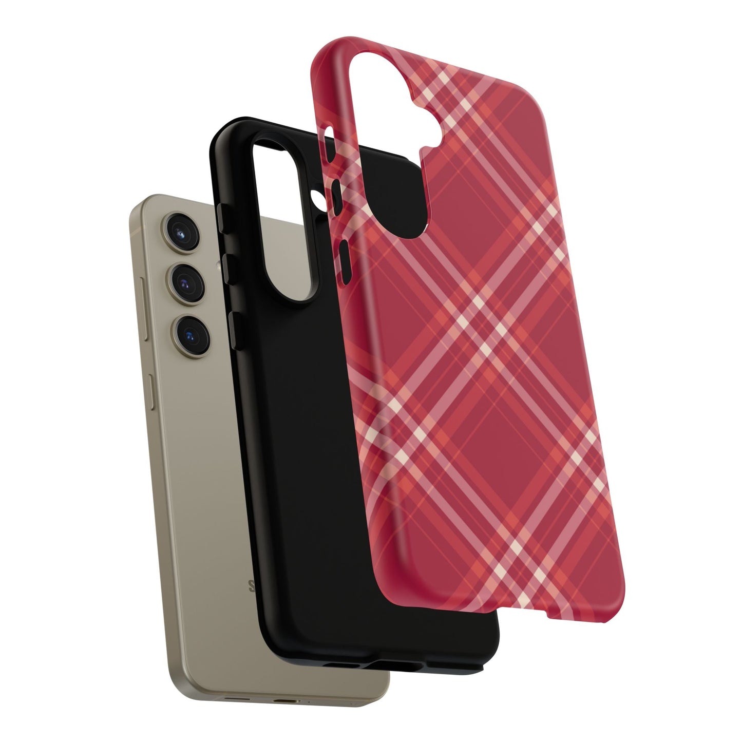 Crimson Crosshatch Samsung Galaxy Case - BOGO Cases