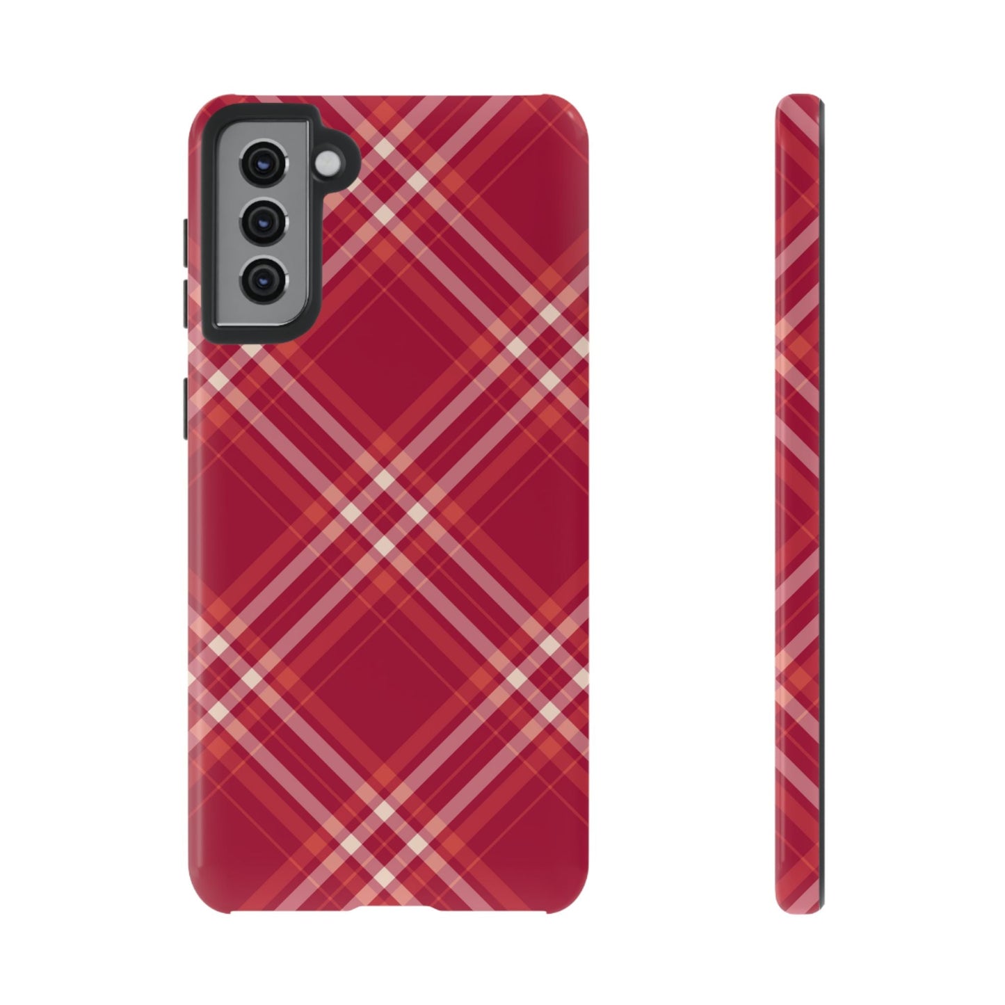 Crimson Crosshatch Samsung Galaxy Case - BOGO Cases
