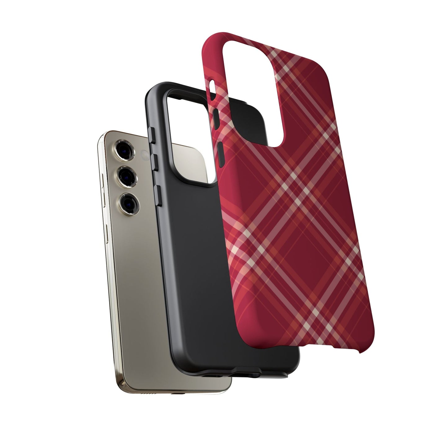 Crimson Crosshatch Samsung Galaxy Case - BOGO Cases