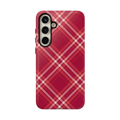 Crimson Crosshatch Samsung Galaxy Case - BOGO Cases