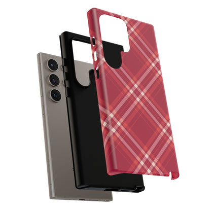 Crimson Crosshatch Samsung Galaxy Case - BOGO Cases