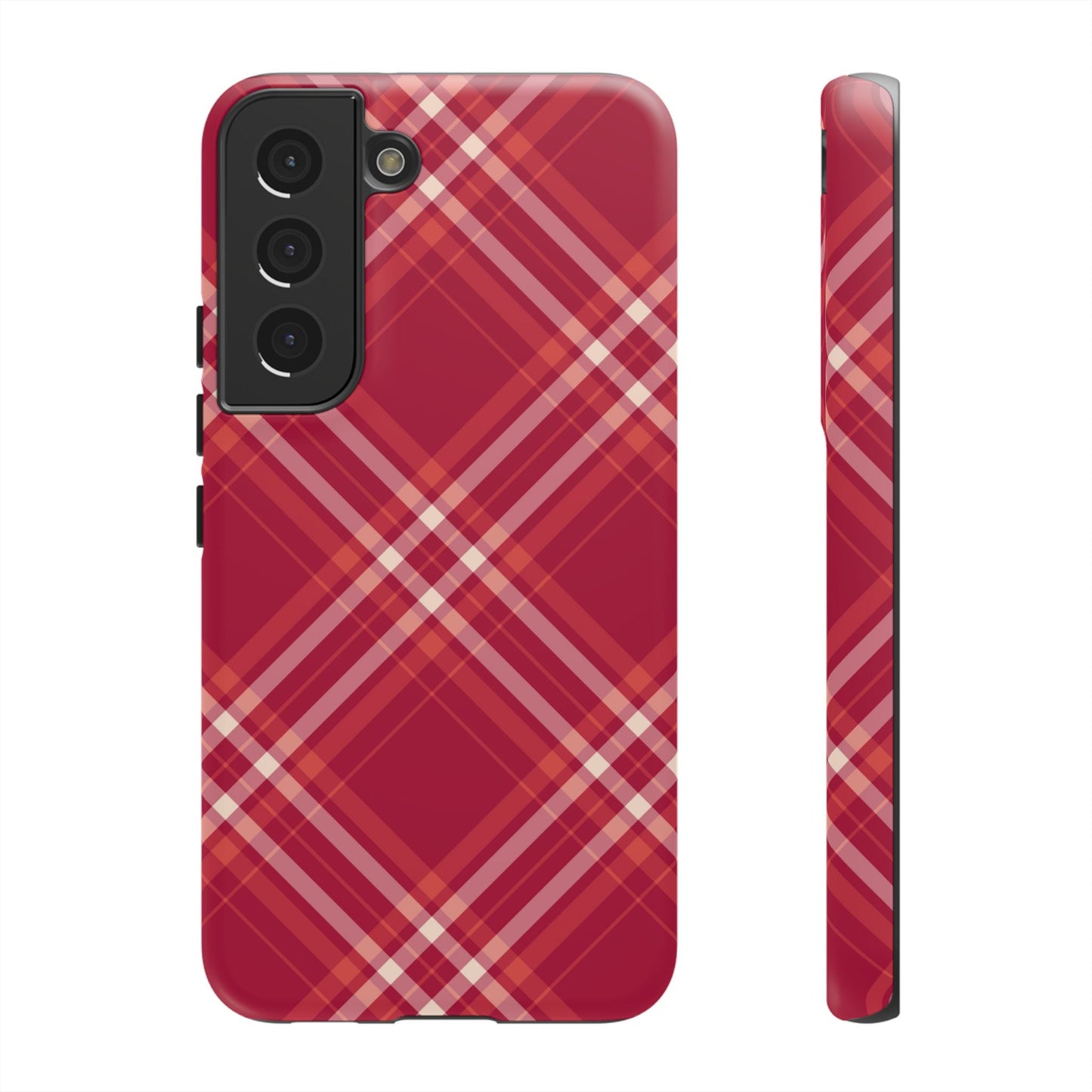 Crimson Crosshatch Samsung Galaxy Case - BOGO Cases