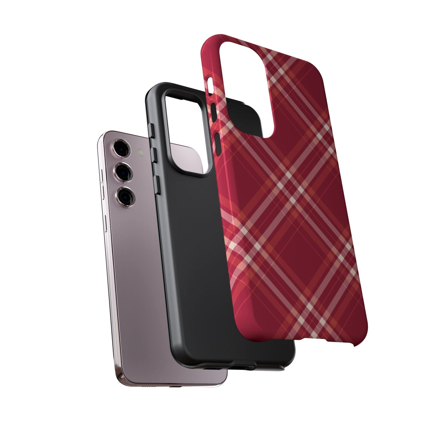 Crimson Crosshatch Samsung Galaxy Case - BOGO Cases