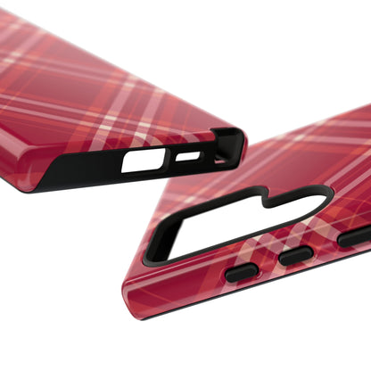 Crimson Crosshatch Samsung Galaxy Case - BOGO Cases