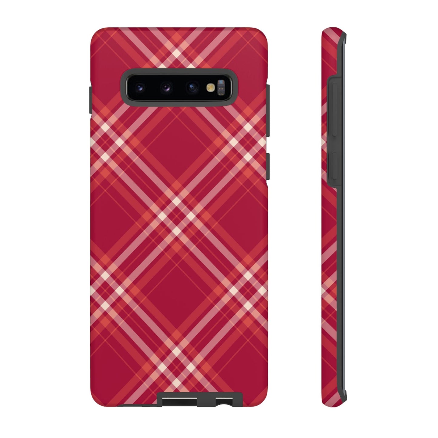Crimson Crosshatch Samsung Galaxy Case - BOGO Cases