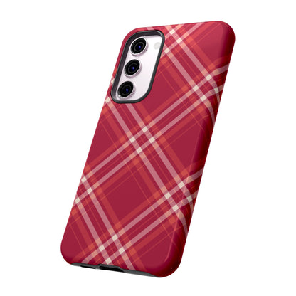 Crimson Crosshatch Samsung Galaxy Case - BOGO Cases