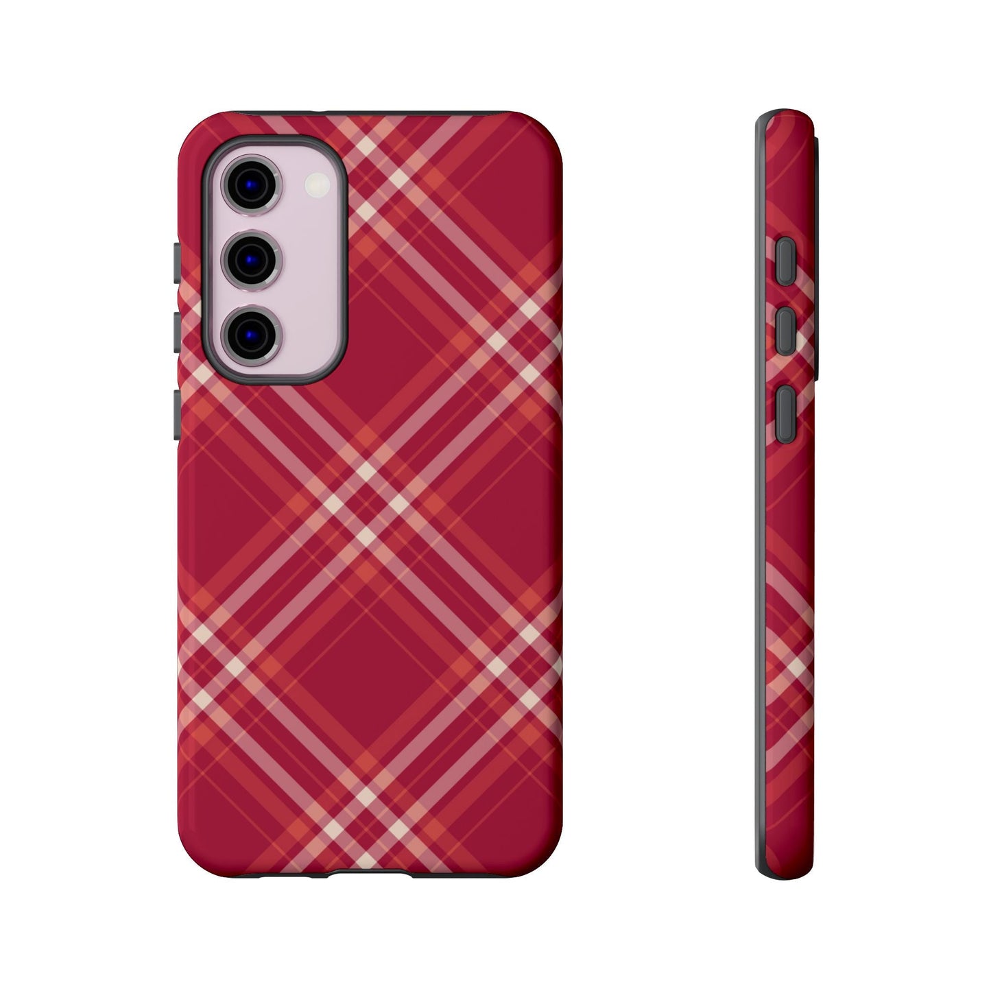 Crimson Crosshatch Samsung Galaxy Case - BOGO Cases