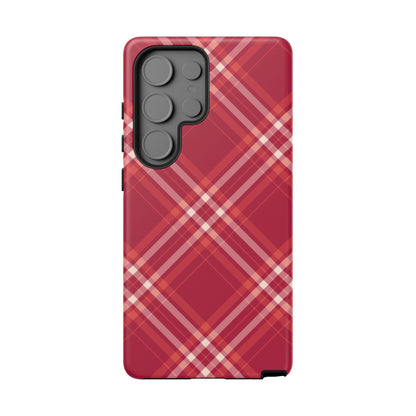 Crimson Crosshatch Samsung Galaxy Case - BOGO Cases