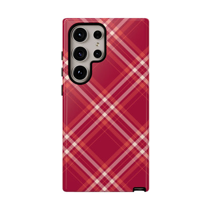 Crimson Crosshatch Samsung Galaxy Case - BOGO Cases
