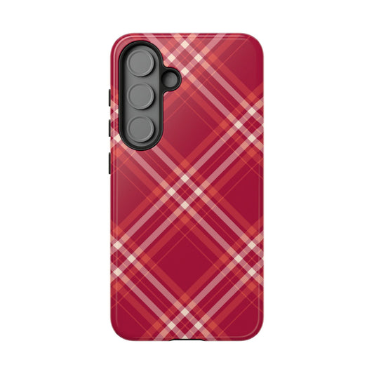 Crimson Crosshatch Samsung Galaxy Case - BOGO Cases