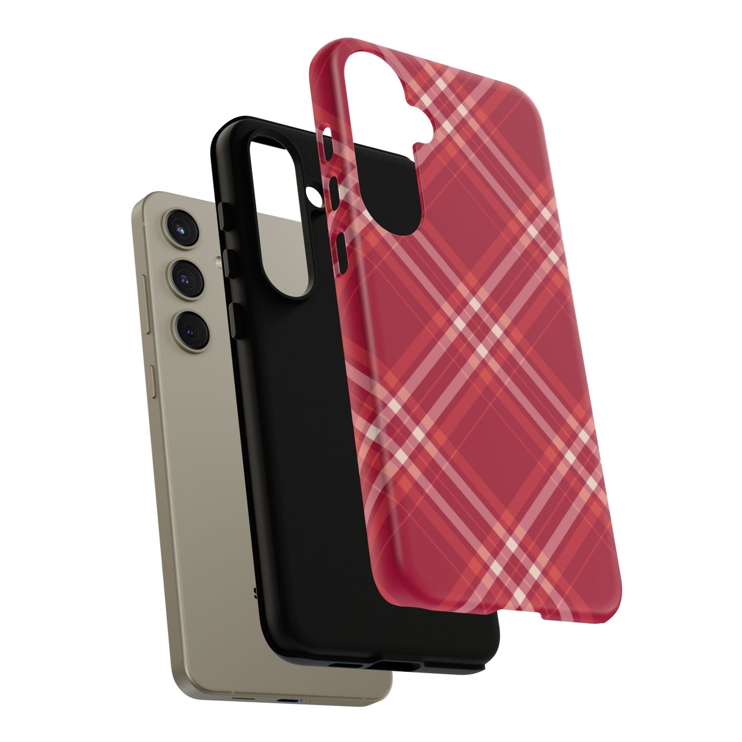 Crimson Crosshatch Samsung Galaxy Case - BOGO Cases