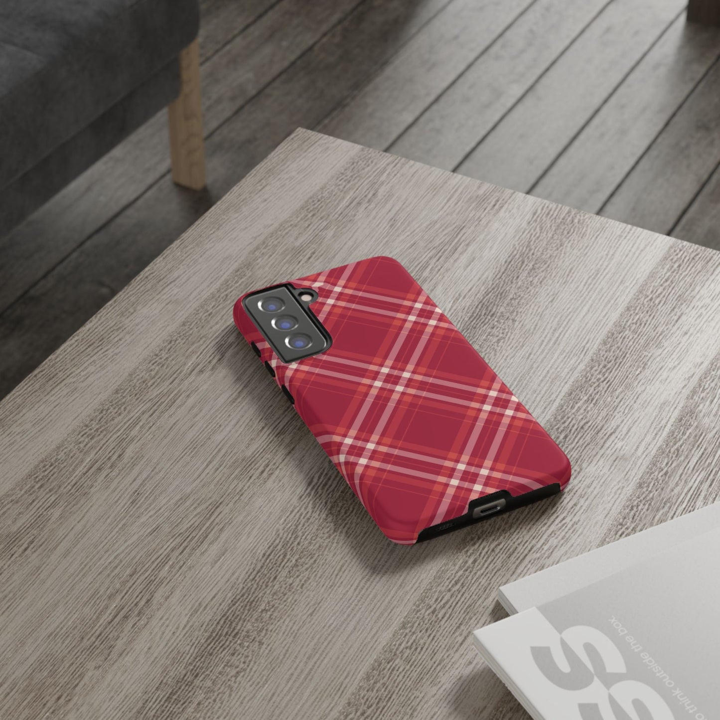 Crimson Crosshatch Samsung Galaxy Case - BOGO Cases