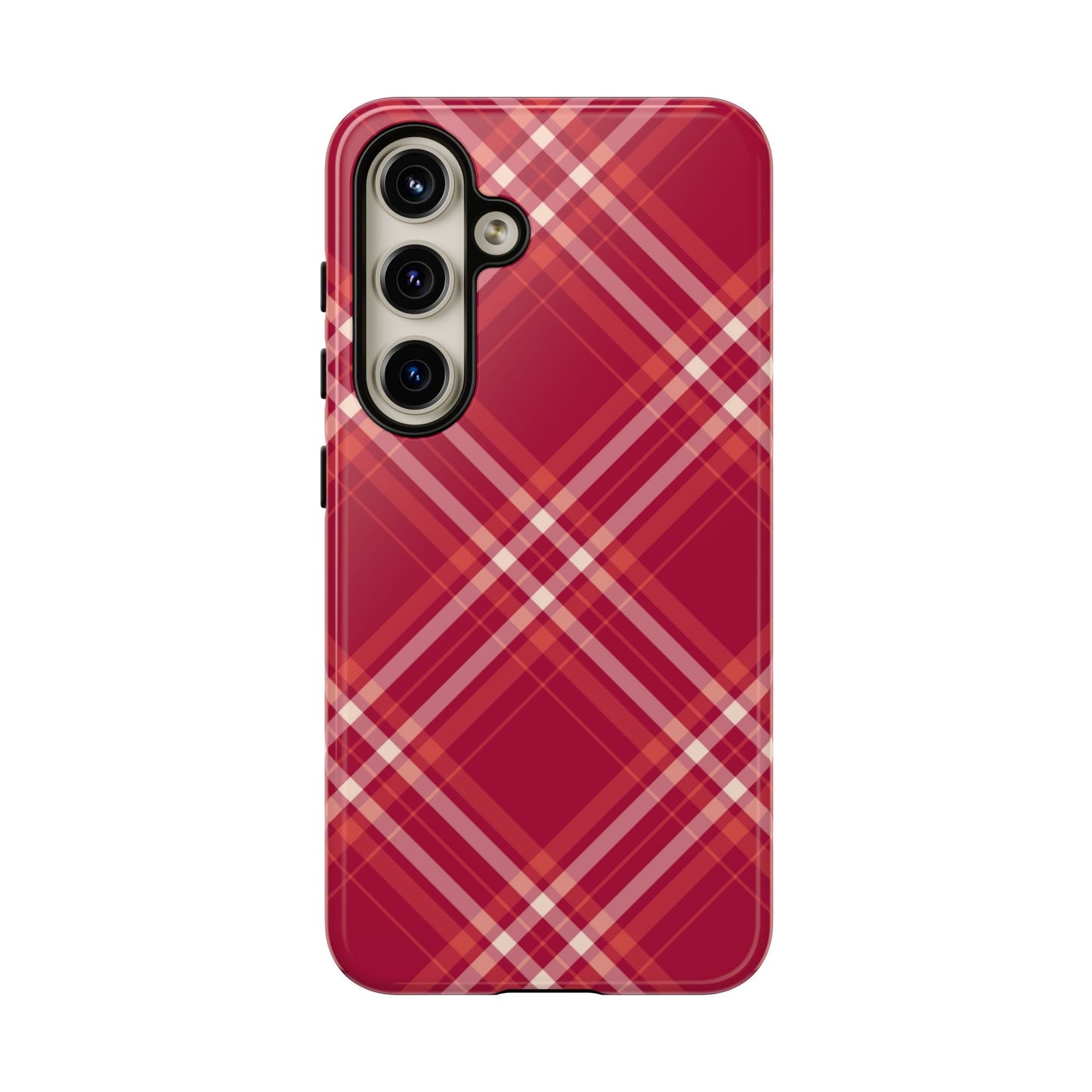 Crimson Crosshatch Samsung Galaxy Case - BOGO Cases