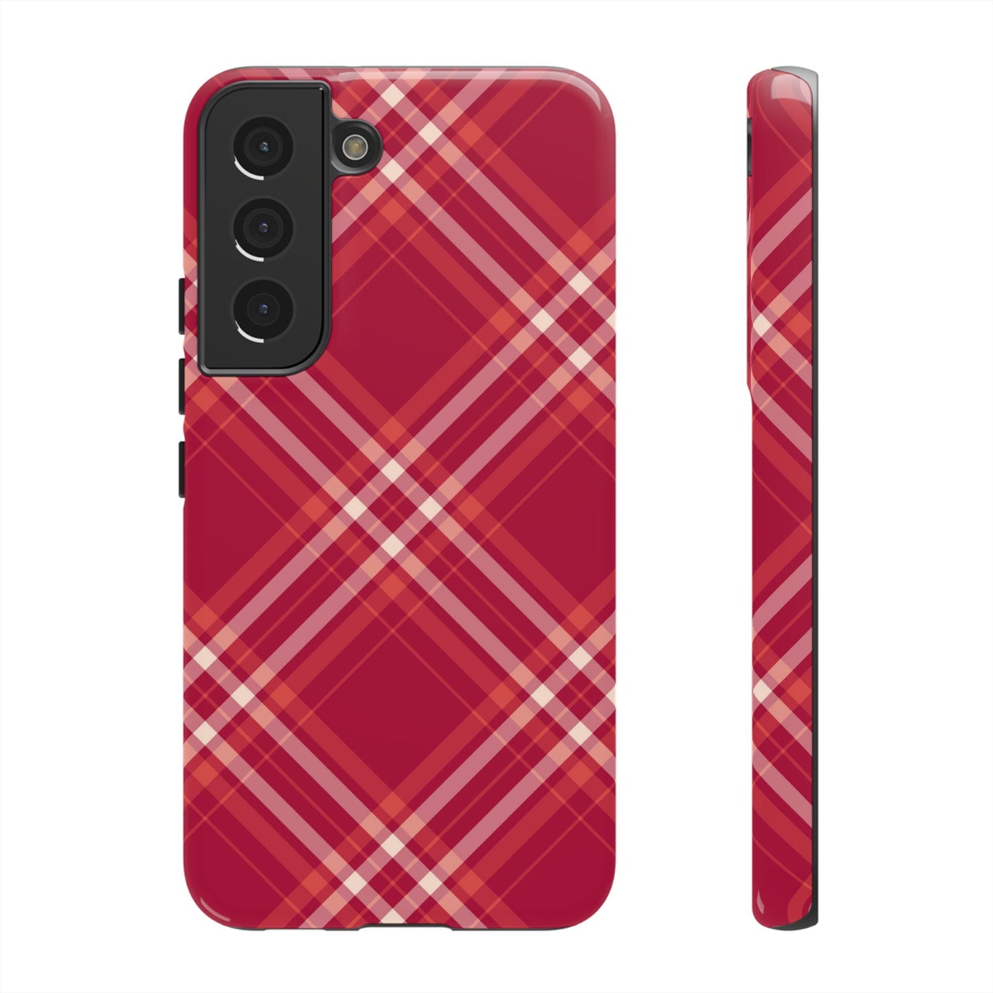 Crimson Crosshatch Samsung Galaxy Case - BOGO Cases