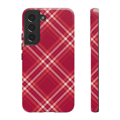 Crimson Crosshatch Samsung Galaxy Case - BOGO Cases